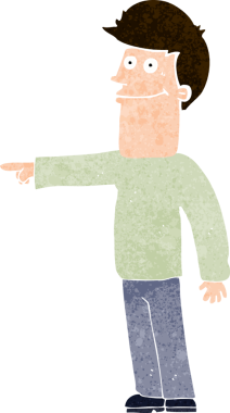 Bir insan tarafından çizilmiş çizgi filmci.