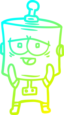 Bir insan tarafından çizilmiş soğuk gradyan robot çizimi