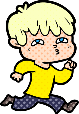 Bir insan tarafından çizilmiş karikatür adamı.