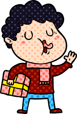 Bir insan tarafından çizilmiş çizgi film şarkıcısı.