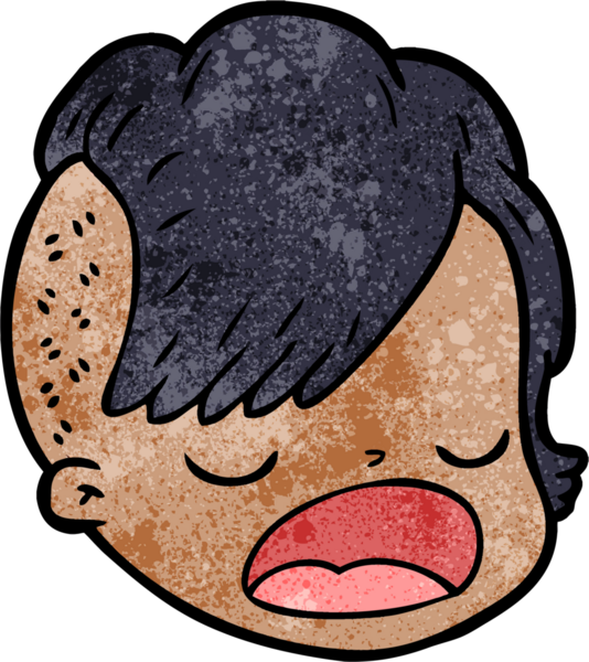 Bir insan tarafından çizilmiş bir kadın yüzü.