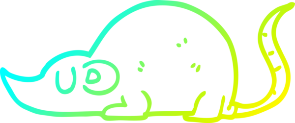 Bir insan tarafından çizilmiş bir fare faresinin soğuk çizgi çizimi