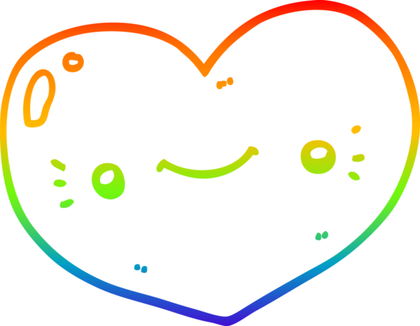 bir insan tarafından çizilmiş bir kalp karikatürü çizimi