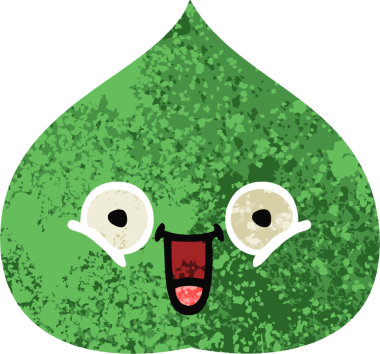 Bir insan tarafından çizilmiş dışavurumsal yaprağın retro çizim tarzı karikatürü