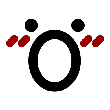 Bir insan tarafından çizilmiş nefes nefese kalmış yüz simgesi
