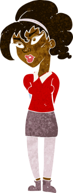 Bir insan tarafından çizilmiş güzel bir kız.