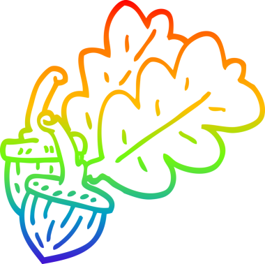 gökkuşağı gradyanı bir insan tarafından çizilmiş bir palamut çizimi