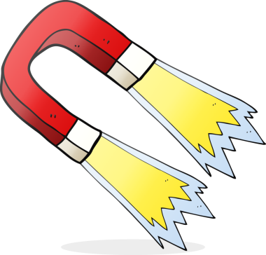 Bir insan tarafından çizilmiş serbest çizgi film mıknatısı