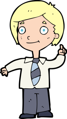 Bir insan tarafından çizilen soruyu cevaplayan karikatür okulu çocuğu.