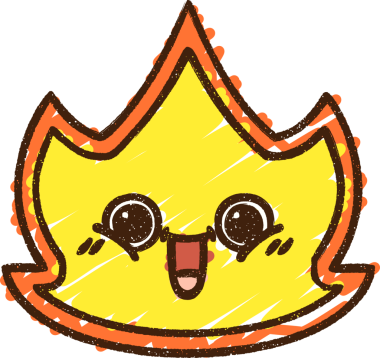 Bir insan tarafından çizilen Ateş Sembolü Tebeşiri