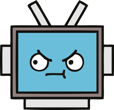 Bir insan tarafından çizilmiş güzel bir robot kafası karikatürü.