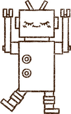 Robot Kömür Bir insan tarafından çizilmiş