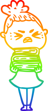 Bir insan tarafından çizilmiş kızgın bir karikatür çizimi.