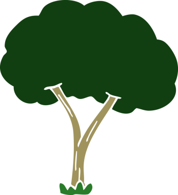 Bir insan tarafından çizilmiş karalama ağacı.