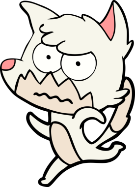 Bir insan tarafından çizilmiş bir tilki.