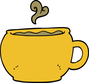 bir insan tarafından çizilmiş bir kahve fincanı.