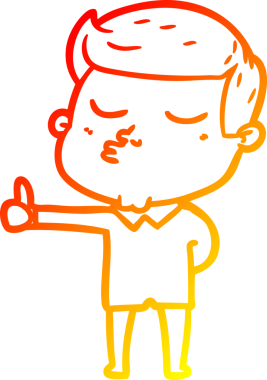 Bir insan tarafından çizilen çizgi film modelinin sıcak çizgi çizimi.