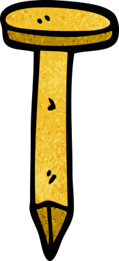 Bir insan tarafından çizilmiş karikatür pirinç çivisi.