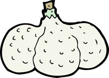 bir insan tarafından çizilmiş sarımsak karikatürü