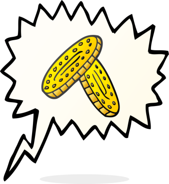 Bir insan tarafından çizilmiş serbest konuşma balonu karikatür paraları