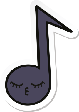 Bir insan tarafından çizilmiş şirin bir karikatür notasının çıkartması.