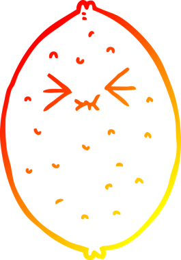 Bir insan tarafından çizilmiş acı limon çizgi çizimi.