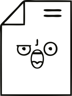 Bir insan tarafından çizilmiş bir kağıt parçasının çizgi çizimi