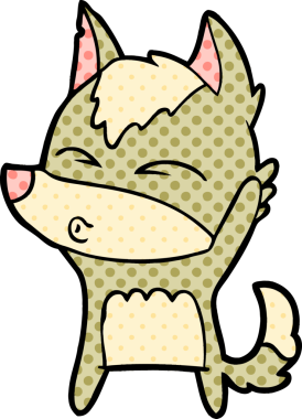 Bir insan tarafından çizilmiş bir kurt düdüğü.