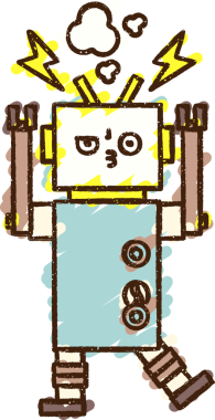 Bir insan tarafından çizilen Çılgın Robot Tebeşiri