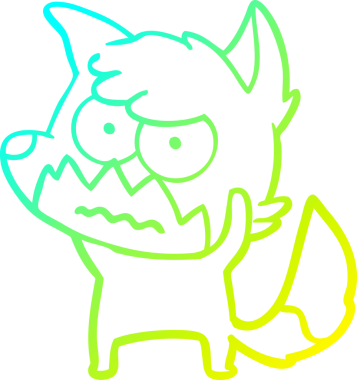 Bir insan tarafından çizilmiş bir çizgi filmin soğuk gradyan çizimi.