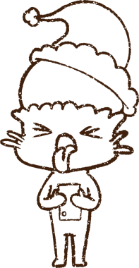 Bir insan tarafından çizilen Mutlu Uzaylı Kömür Çizimi