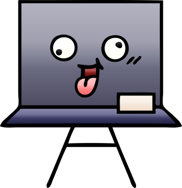 Bir insan tarafından çizilmiş bir karatahtanın gölgelenmiş gradyanı