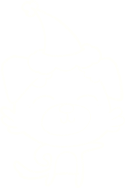 Bir insan tarafından çizilen neşeli köpek tebeşiri.