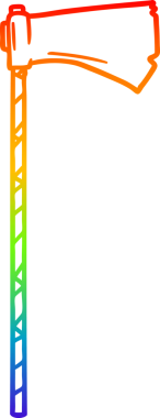 Bir insan tarafından çizilmiş bir ortaçağ savaş baltasının çizimi.