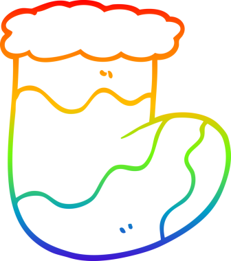 gökkuşağı gradyan çizgisi bir insan tarafından çizilmiş bir çizgi film Noel çorapları