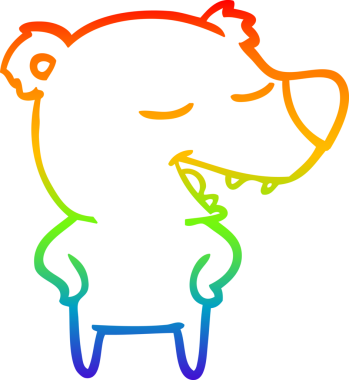 gökkuşağı gradyan çizgi çizimi bir insan tarafından çizilmiş bir çizgi ayı