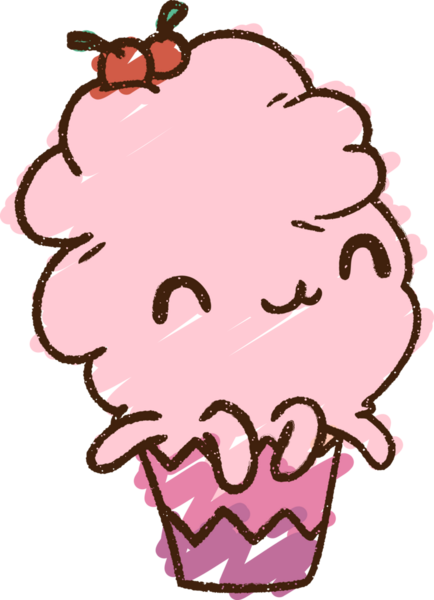 Bir insan tarafından çizilen Cupcake Tebeşiri