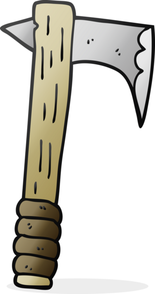 Bir insan tarafından çizilmiş serbest çizim balta.