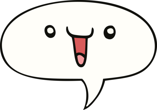 Bir insan tarafından çizilmiş tatlı, mutlu bir çizgi film yüzü.