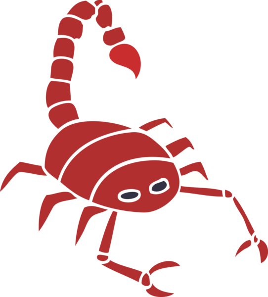 Bir insan tarafından çizilmiş bir akrebin karalaması.