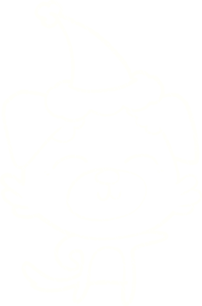 Bir insan tarafından çizilen neşeli köpek tebeşiri.