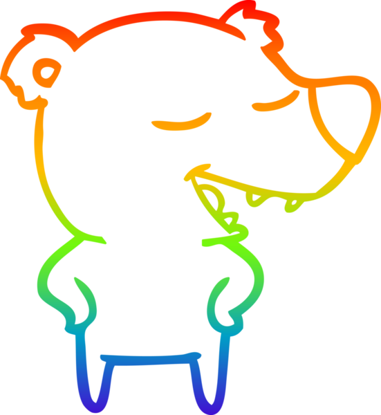 gökkuşağı gradyan çizgi çizimi bir insan tarafından çizilmiş bir çizgi ayı