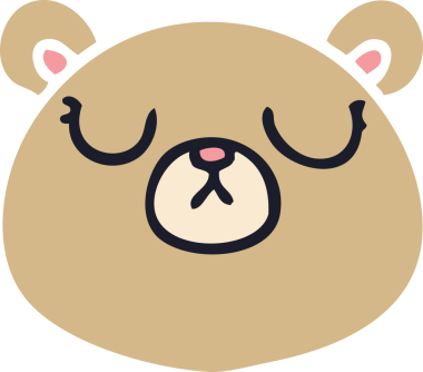 Bir insan tarafından çizilmiş garip bir çizgi film ayısı.