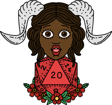 Retro Dövme Biçimi Bir insan tarafından çizilmiş D20 doğal yirmilik zar ile düzenleniyor