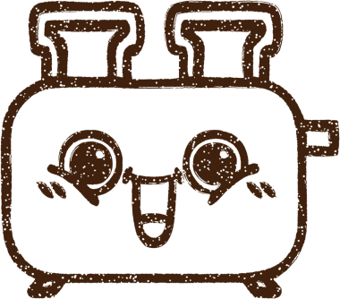 Bir insan tarafından çizilmiş tost makinesi kömürü.