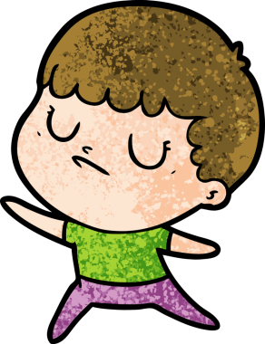 Bir insan tarafından çizilmiş huysuz çocuk çizgi filmi.