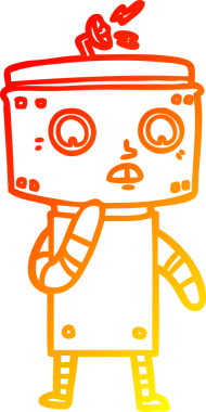 Bir insan tarafından çizilmiş belirsiz bir çizgi robot çizimi.