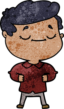 Bir insan tarafından çizilmiş gururlu bir adam.