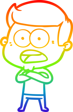 gökkuşağı gradyanı çizimi bir insan tarafından çizilmiş şok bir adam