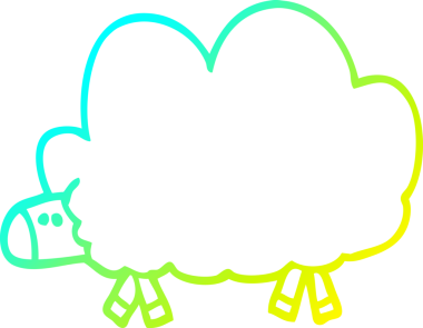 Bir insan tarafından çizilmiş bir kara koyun çizimi.